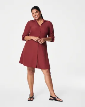 SPANX® Carefree Crepe Collared Shirt Dress