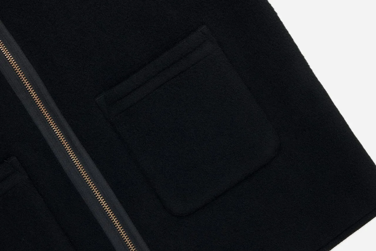 3sixteen - Wool/Cashmere Zip Vest in Black