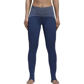 adidas Believe This High Rise Womens Long Yoga Tights - Blue