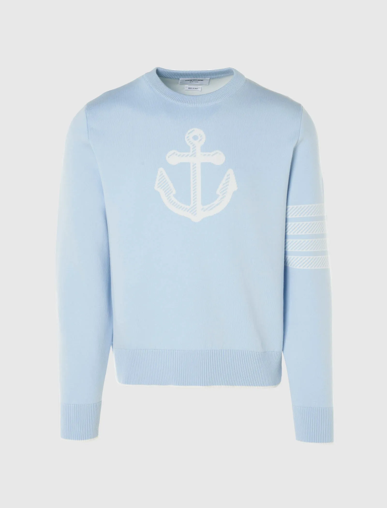 ANCHOR JACQUARD 4-BAR CREWNECK PULLOVER