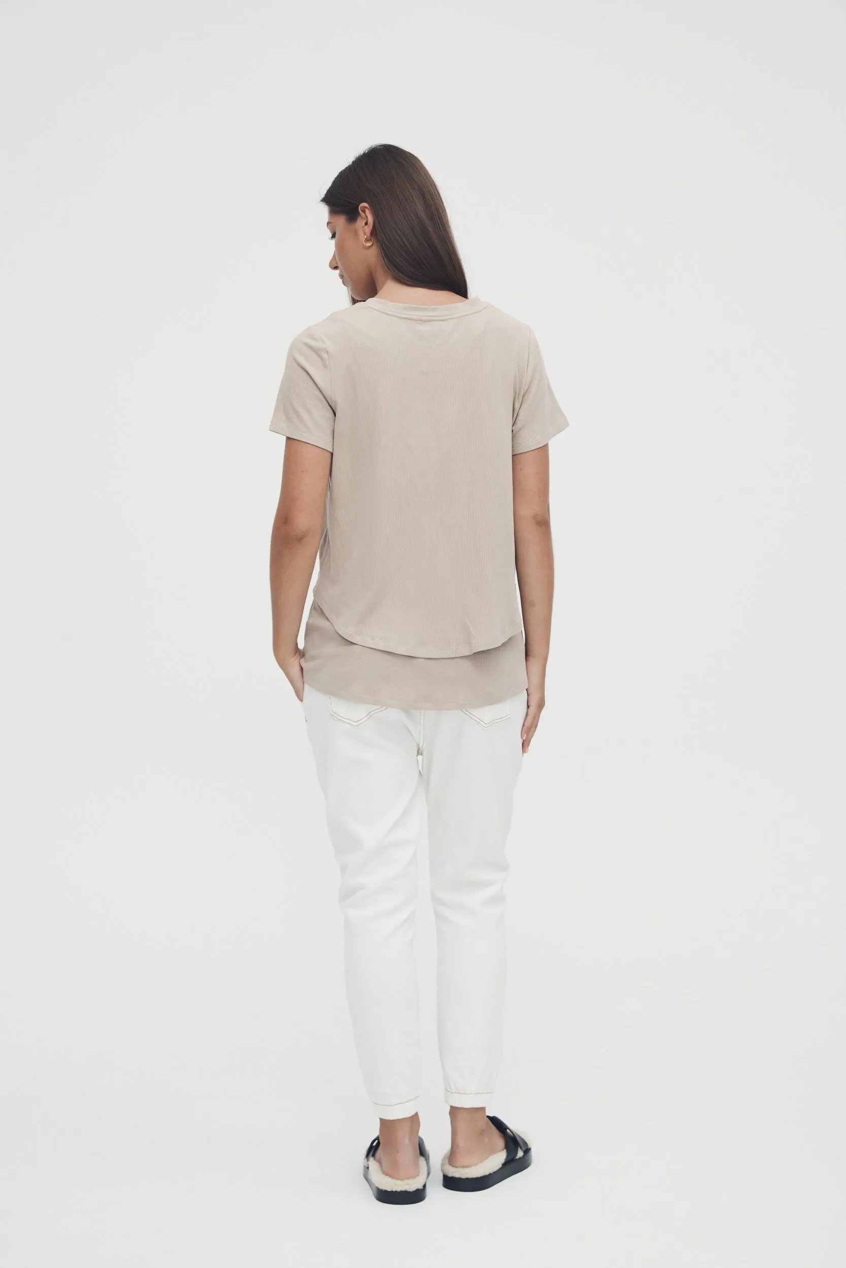 Avenue Nursing Tee (Biscuit)