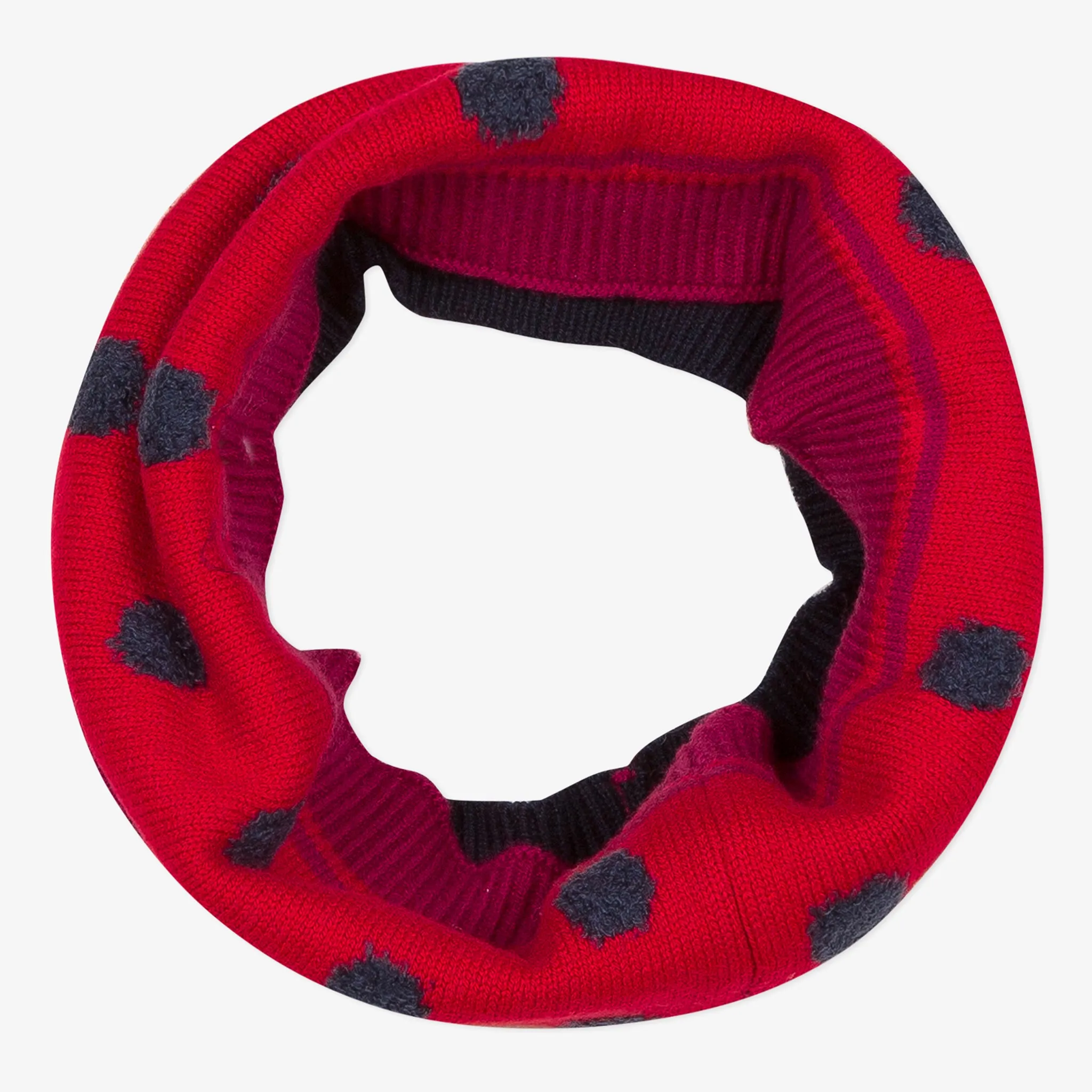 Baby girl red polka dot snood