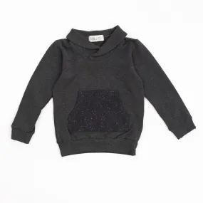 Bamboo Shawl Collar Sweatshirt in Shadow Speckle