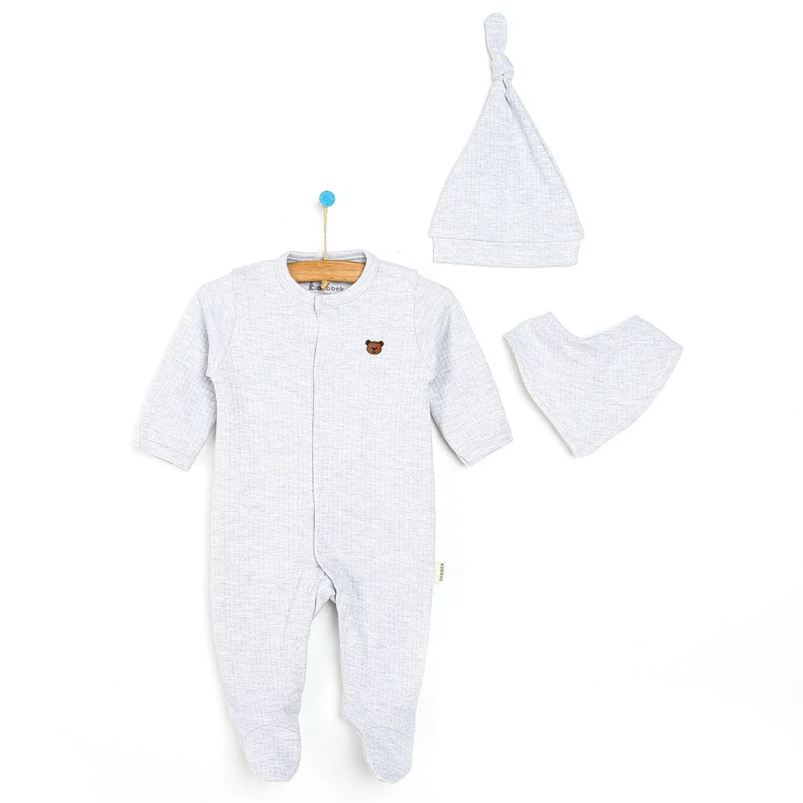 Bebbek Camisole 4 pcs Newborn Starter Set - Snow Melange