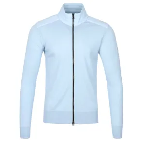 Belstaff Kelby Zip Cardigan in Sky Blue