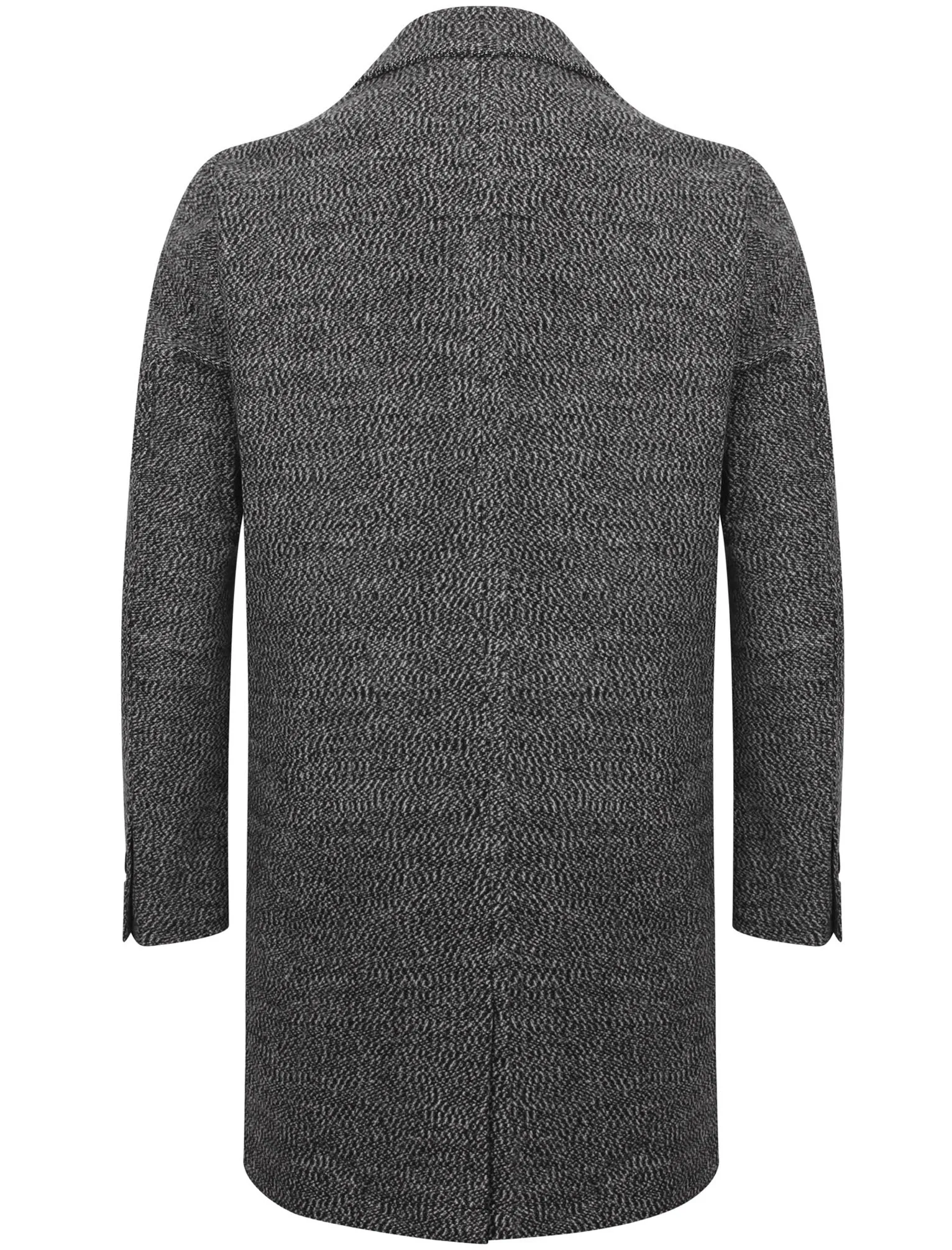 Bermondsey Tailored Wool Blend Overcoat in Grey / White - Tokyo Laundry