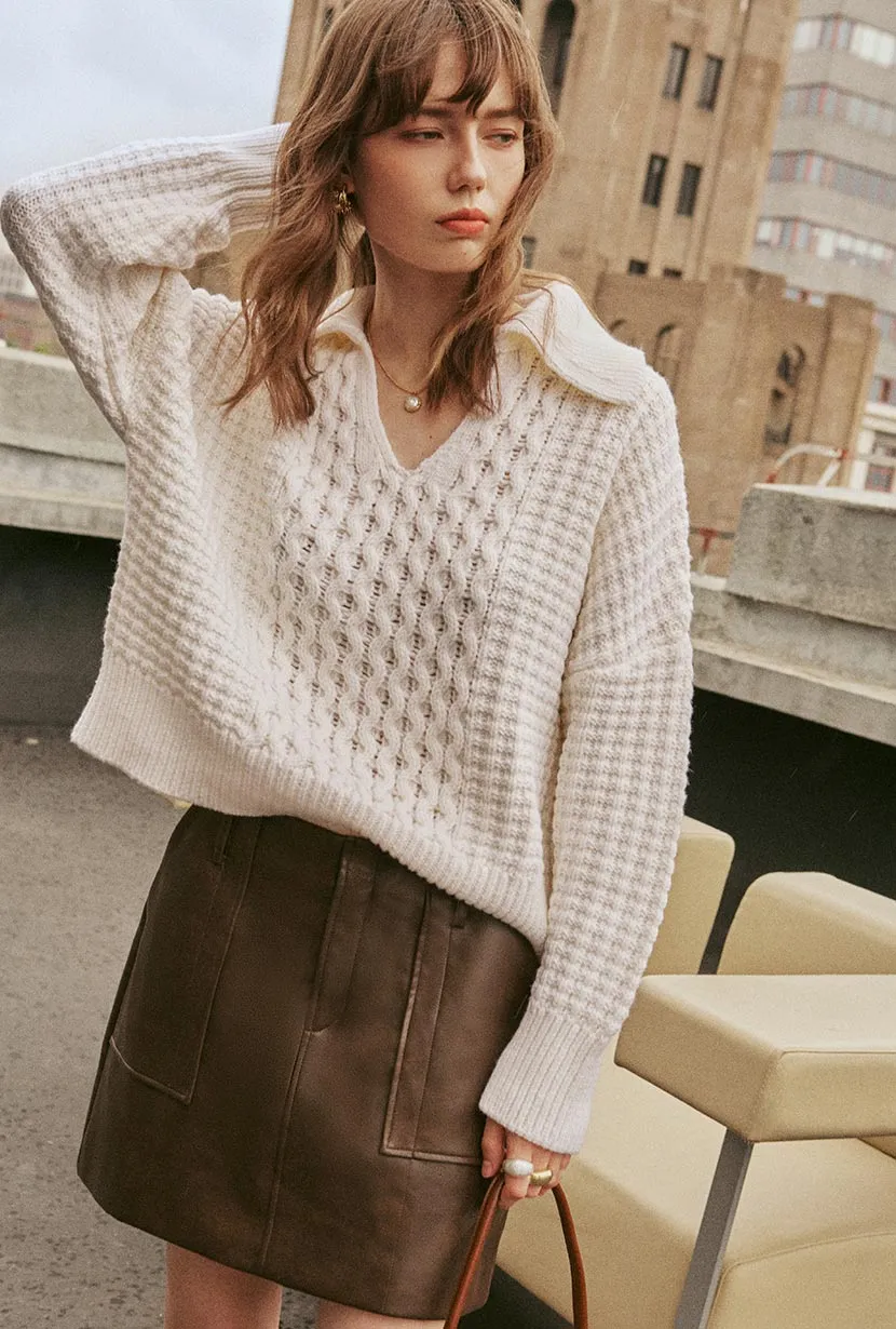 Blanca Wool Sweater - Ivory