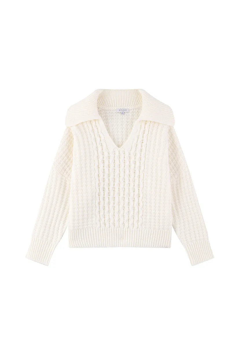 Blanca Wool Sweater - Ivory