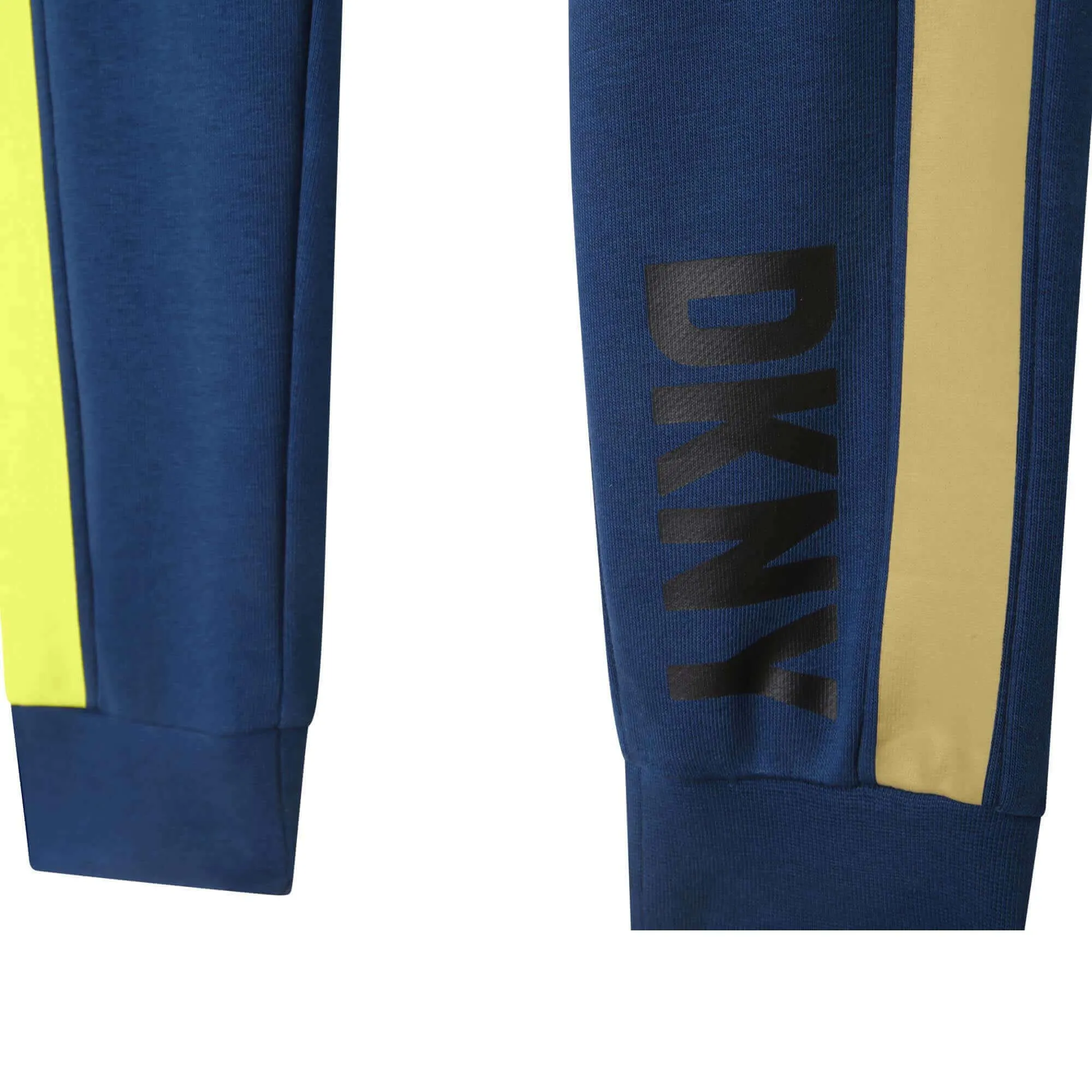 Boys Blue Cotton Logo Joggers