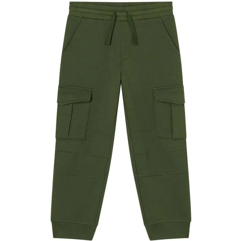 Boys khaki Cotton Cargo Joggers