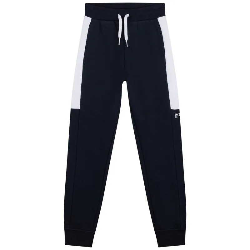 Boys Navy & White Joggers