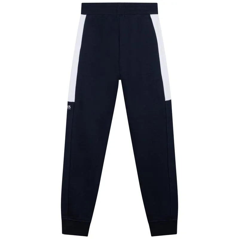 Boys Navy & White Joggers