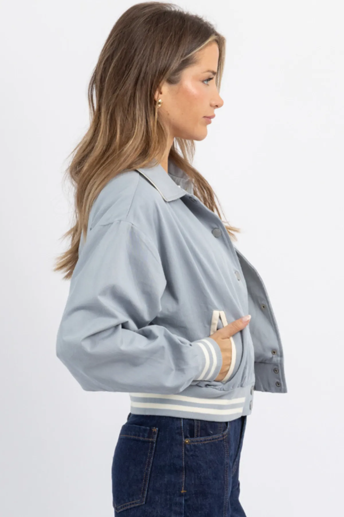 BREXLEY BLUE BOMBER JACKET *BACK IN STOCK*