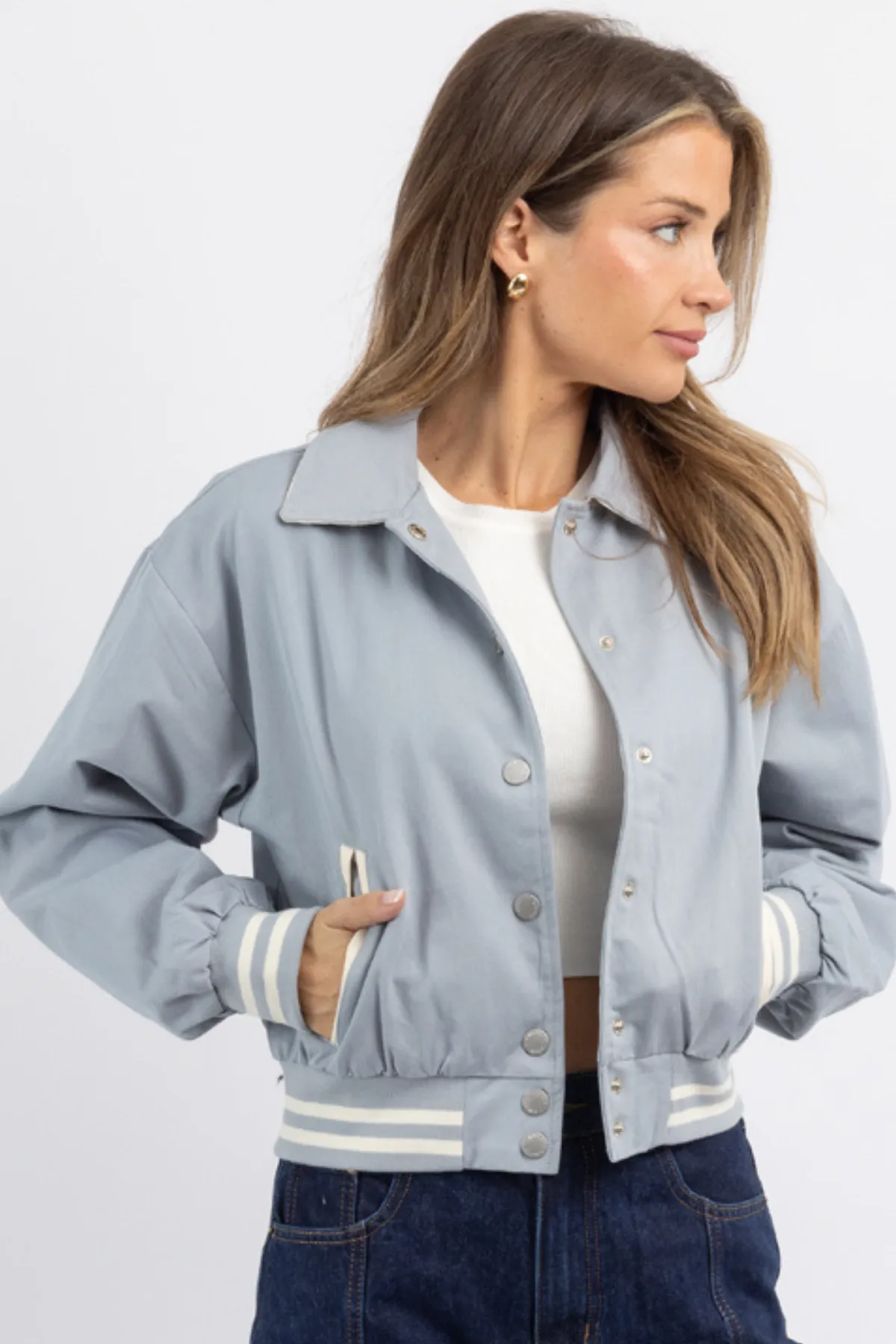 BREXLEY BLUE BOMBER JACKET *BACK IN STOCK*