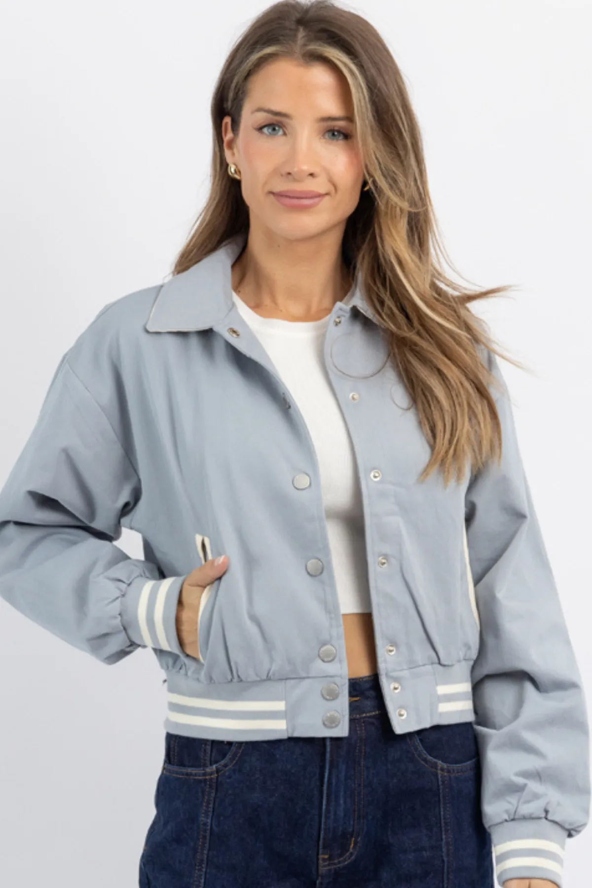 BREXLEY BLUE BOMBER JACKET *BACK IN STOCK*