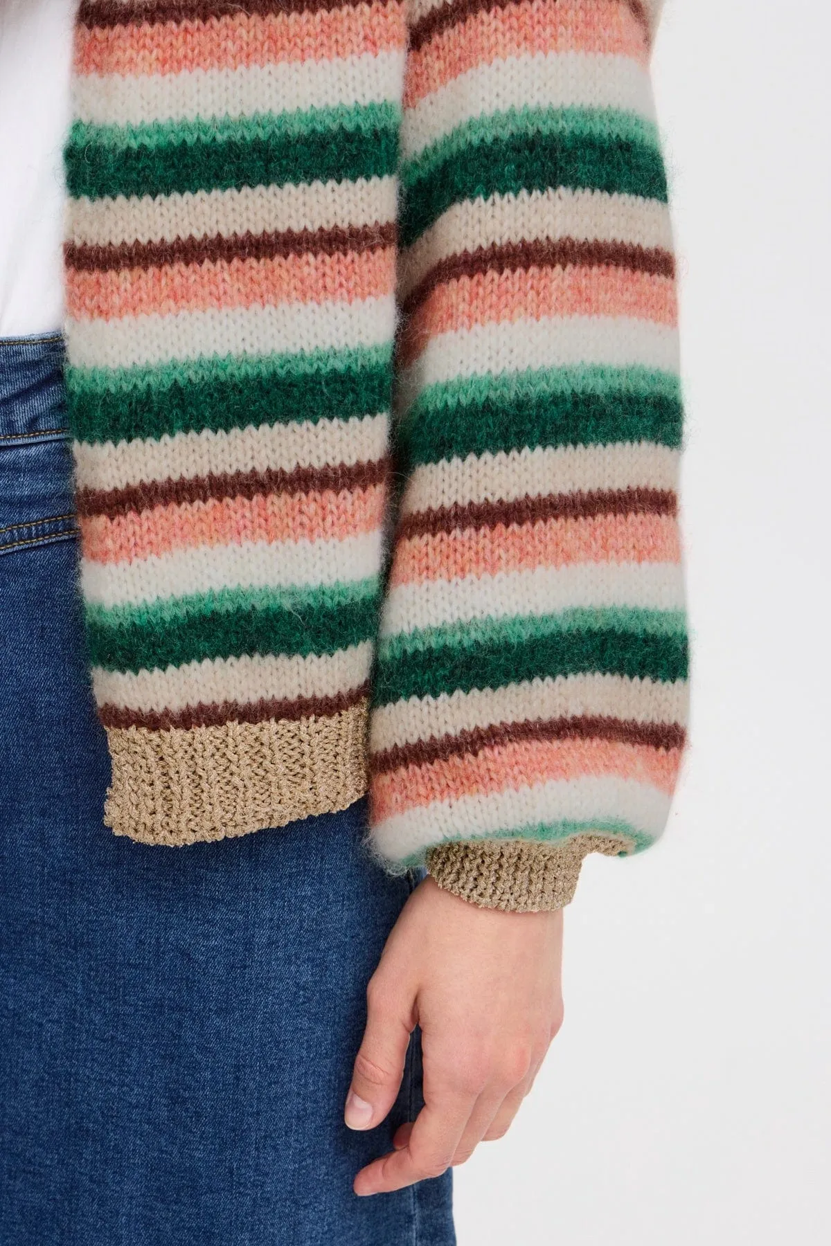 b.young Byonero Striped Cardigan