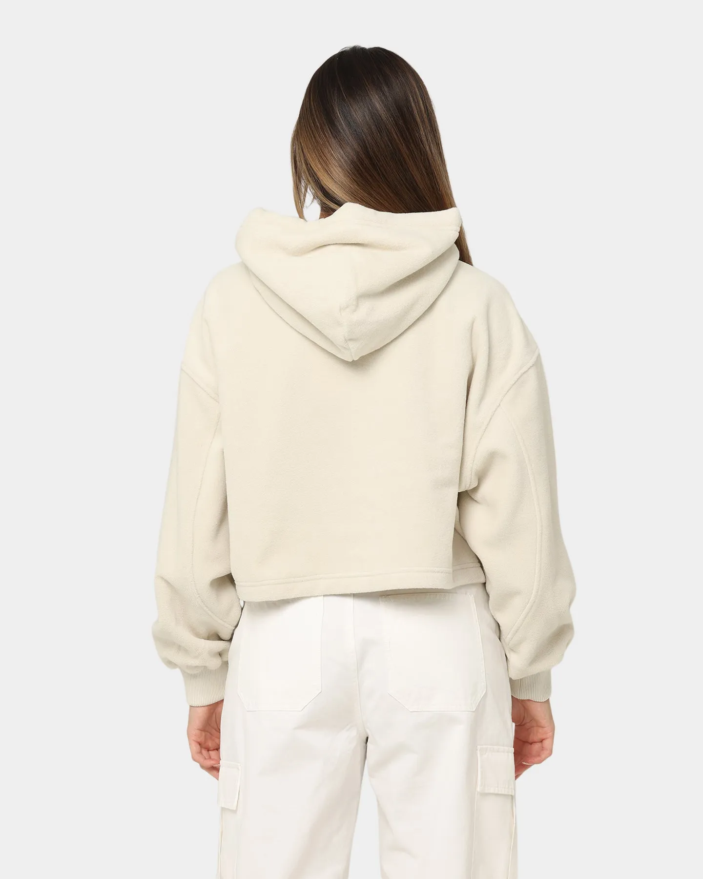 Calvin Klein Women's Polar Fleece Hoodie Eggshell