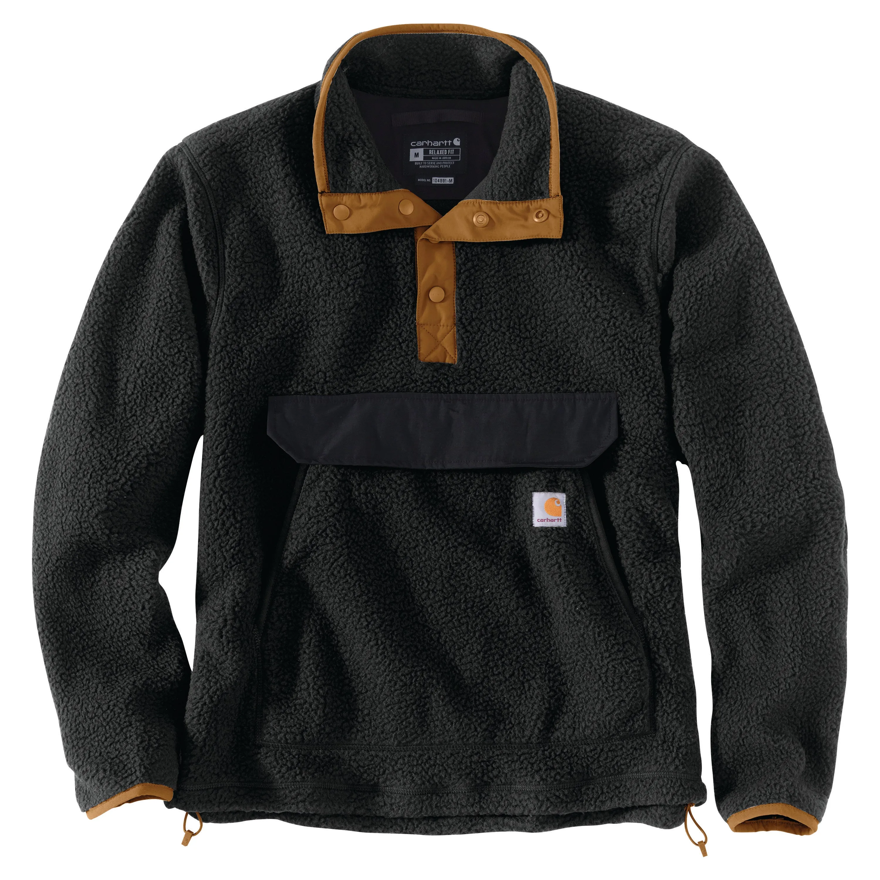 Carhartt Men's Relaxed Fit Snap Front Fleece Pullover