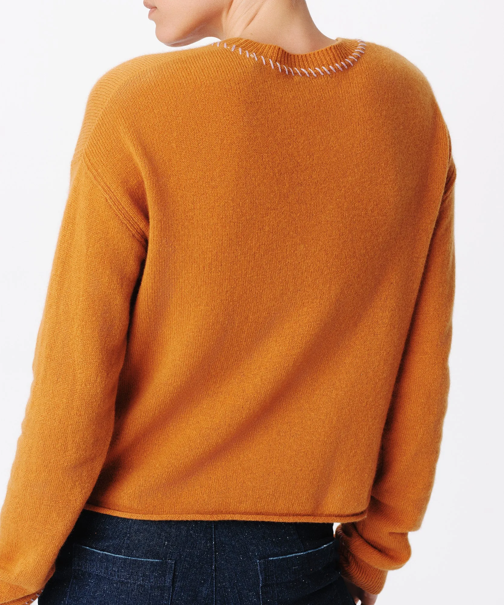 Cashmere Long Sleeve Pullover - Cornelian Stone