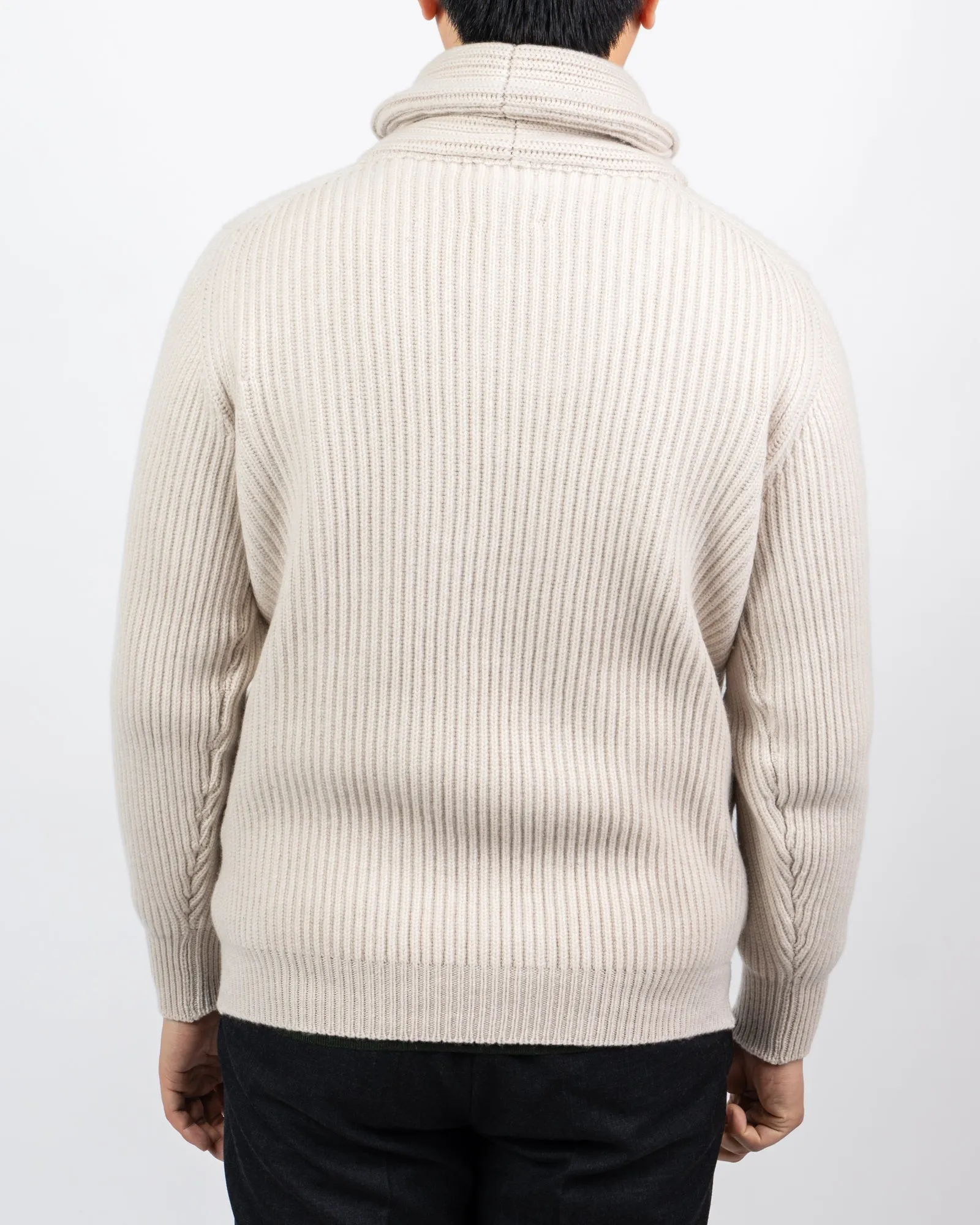 Cashmere Short Shawl Pullover - Linen