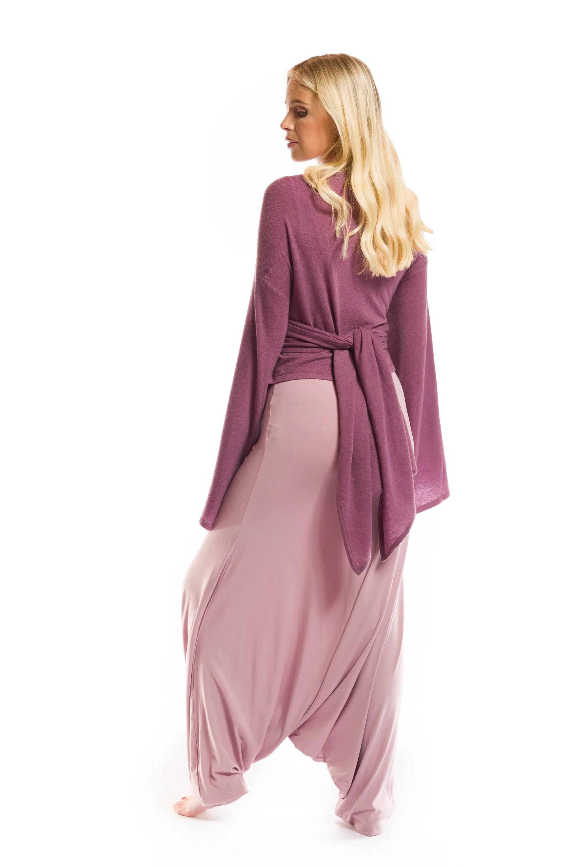 CASHMERE ULTRA FINE DRAPED SHRUG ROSEWOOD