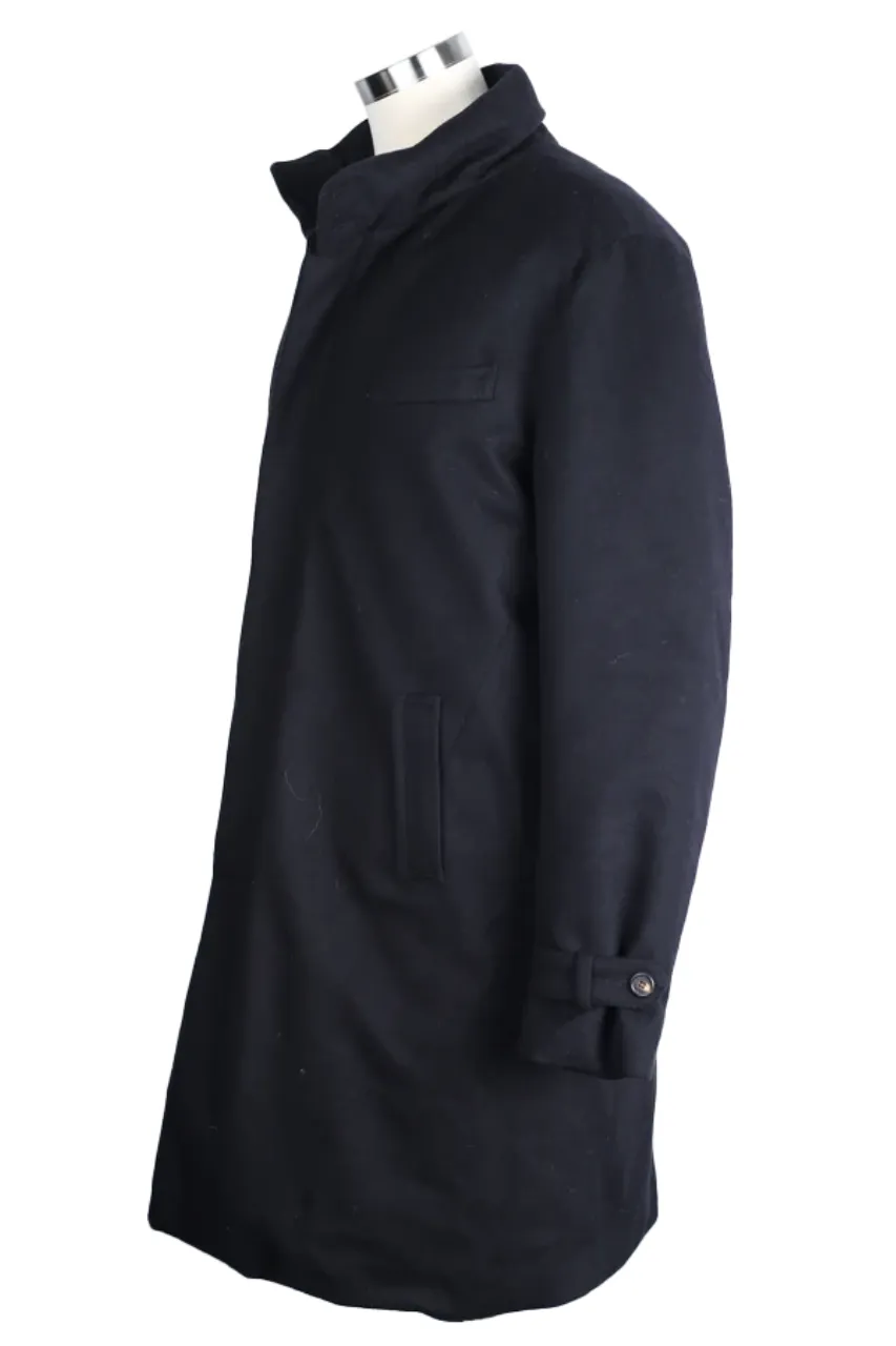 Cashmere-Wool Waterproof Down Dress Coat