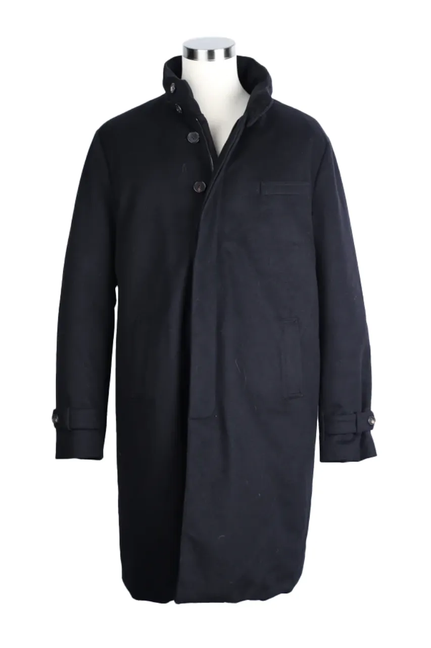 Cashmere-Wool Waterproof Down Dress Coat