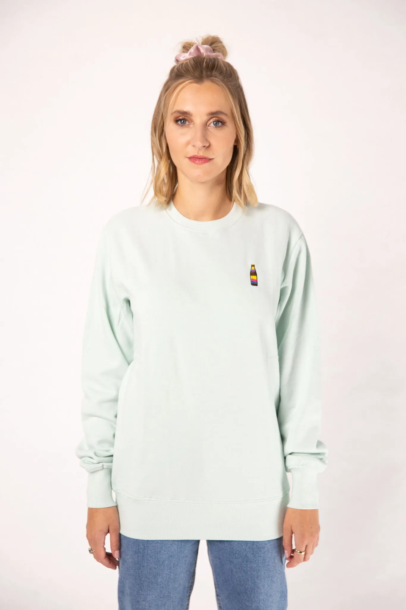 Cola Mix | Bestickter Bio-Baumwoll Frauen Pullover