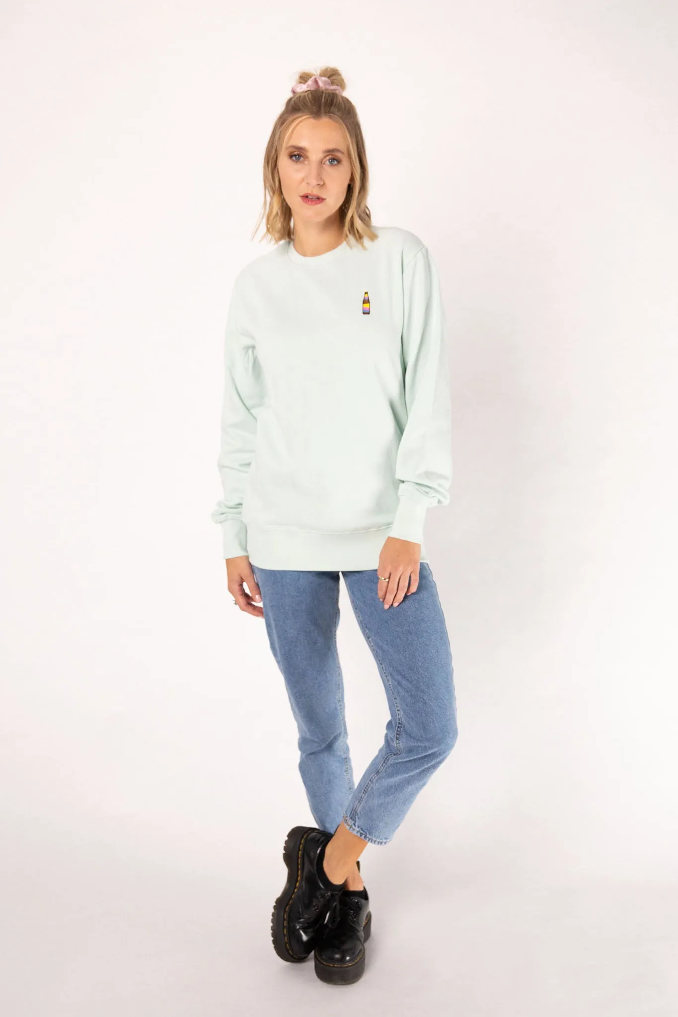 Cola Mix | Bestickter Bio-Baumwoll Frauen Pullover