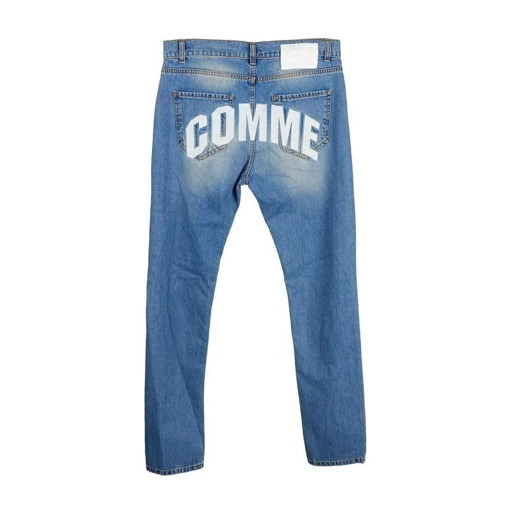 Comme Des Fuckdown Blue Cotton Men Jeans