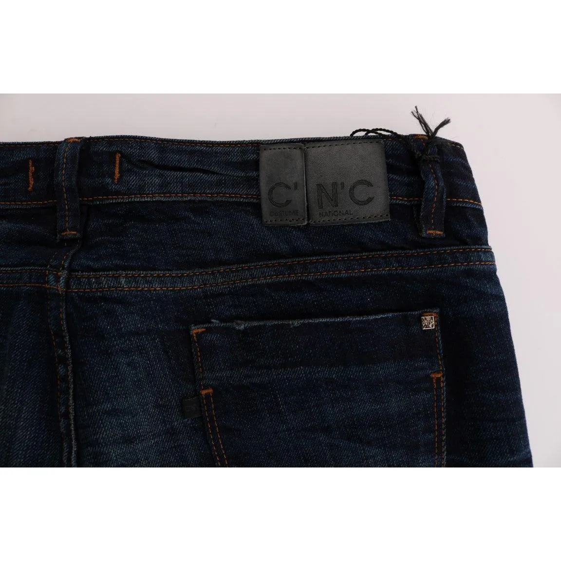 Costume National Elegant Blue Regular Fit Cotton Jeans