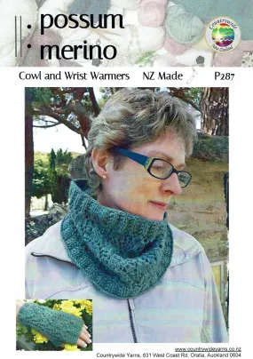 Countrywide 287  Possum Merino Cowl and Wrist Warmers