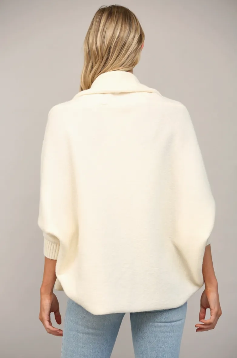 Cream Shawl Collar Cardigan