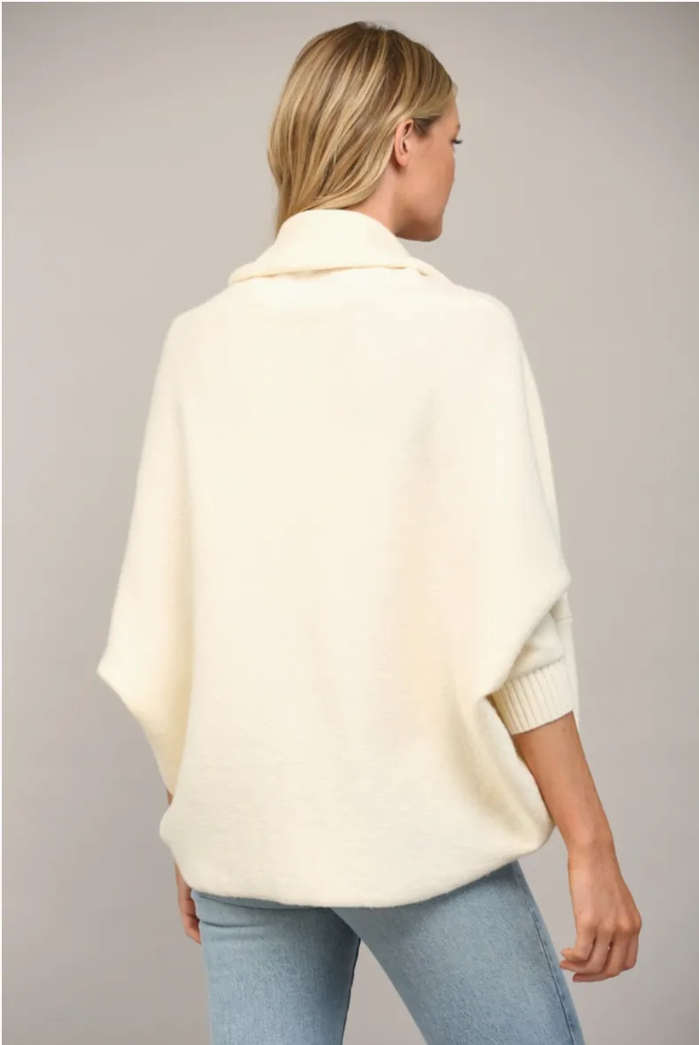 Cream Shawl Collar Cardigan