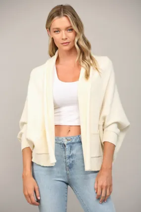 Cream Shawl Collar Cardigan