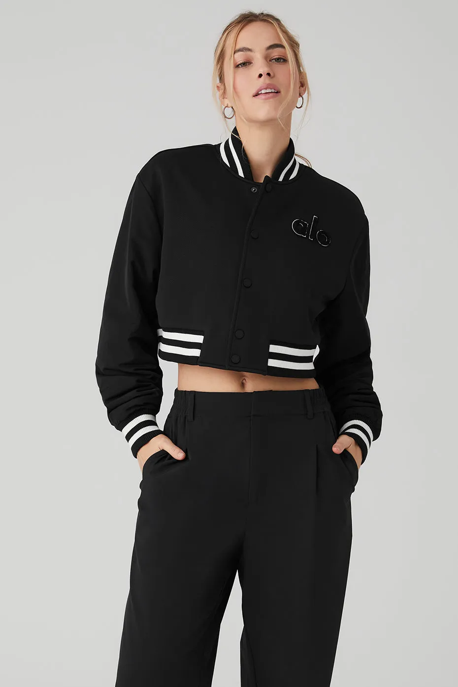 Cropped G.O.A.T Jacket - Black