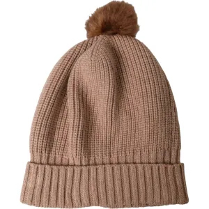 Dolce & Gabbana Brown Solid Knitted Fur Ball Winter Beanie Hat