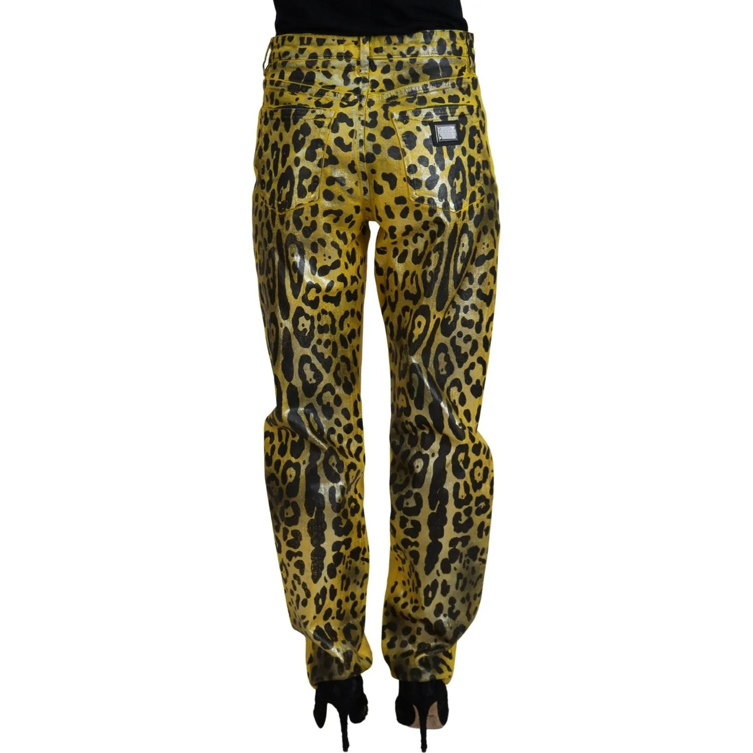 Dolce & Gabbana Chic High Waist Straight Jeans in Vibrant Yellow