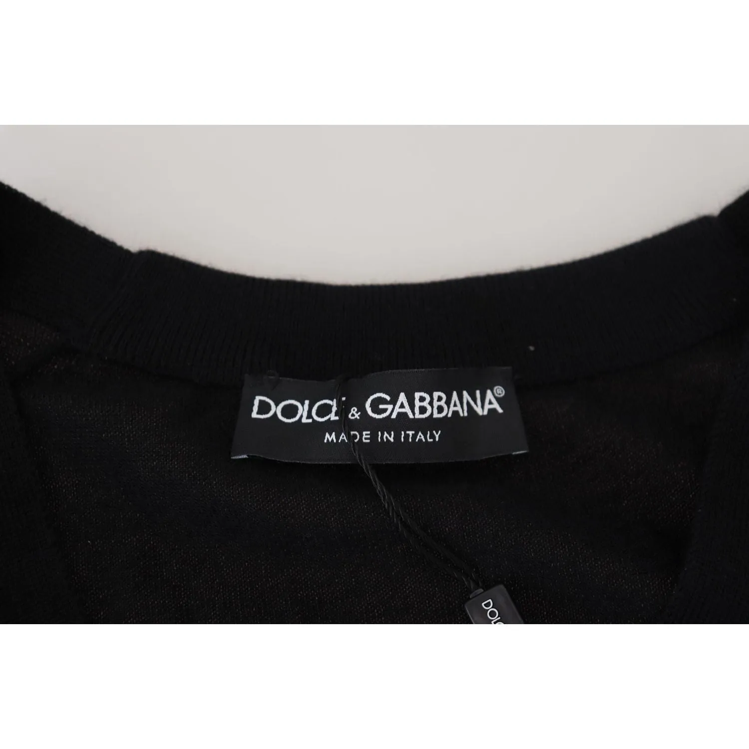 Dolce & Gabbana Elegant Black Cashmere Cardigan Sweater