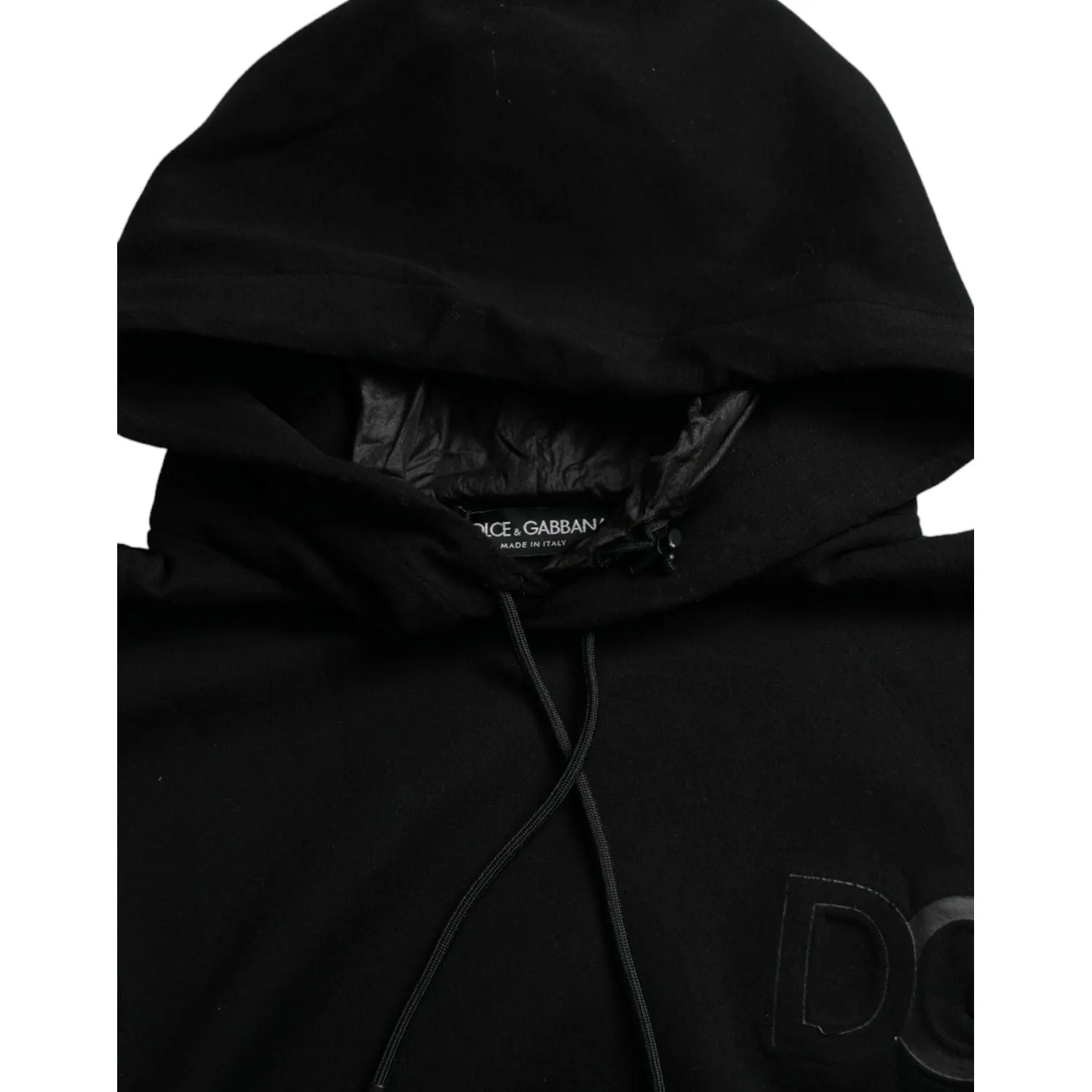 Dolce & Gabbana Elegant Black Hooded Pullover Sweater