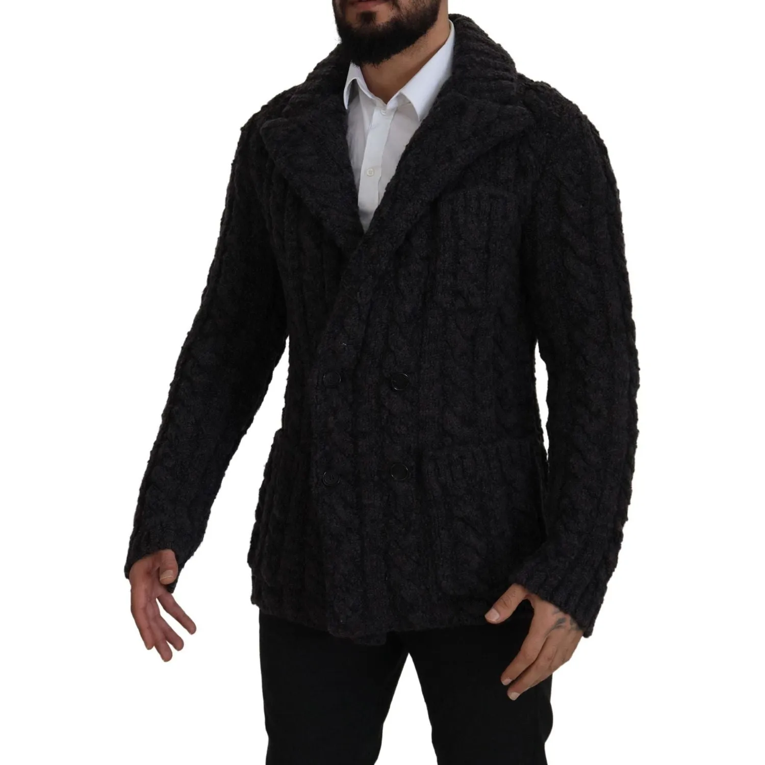 Dolce & Gabbana Elegant Double-Breasted Wool-Cashmere Coat