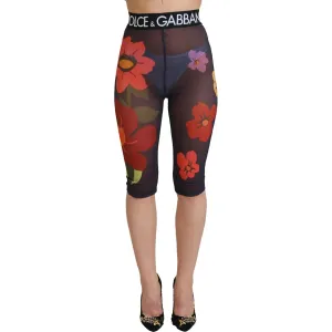 Dolce & Gabbana Elegant Floral Print High Waist Leggings