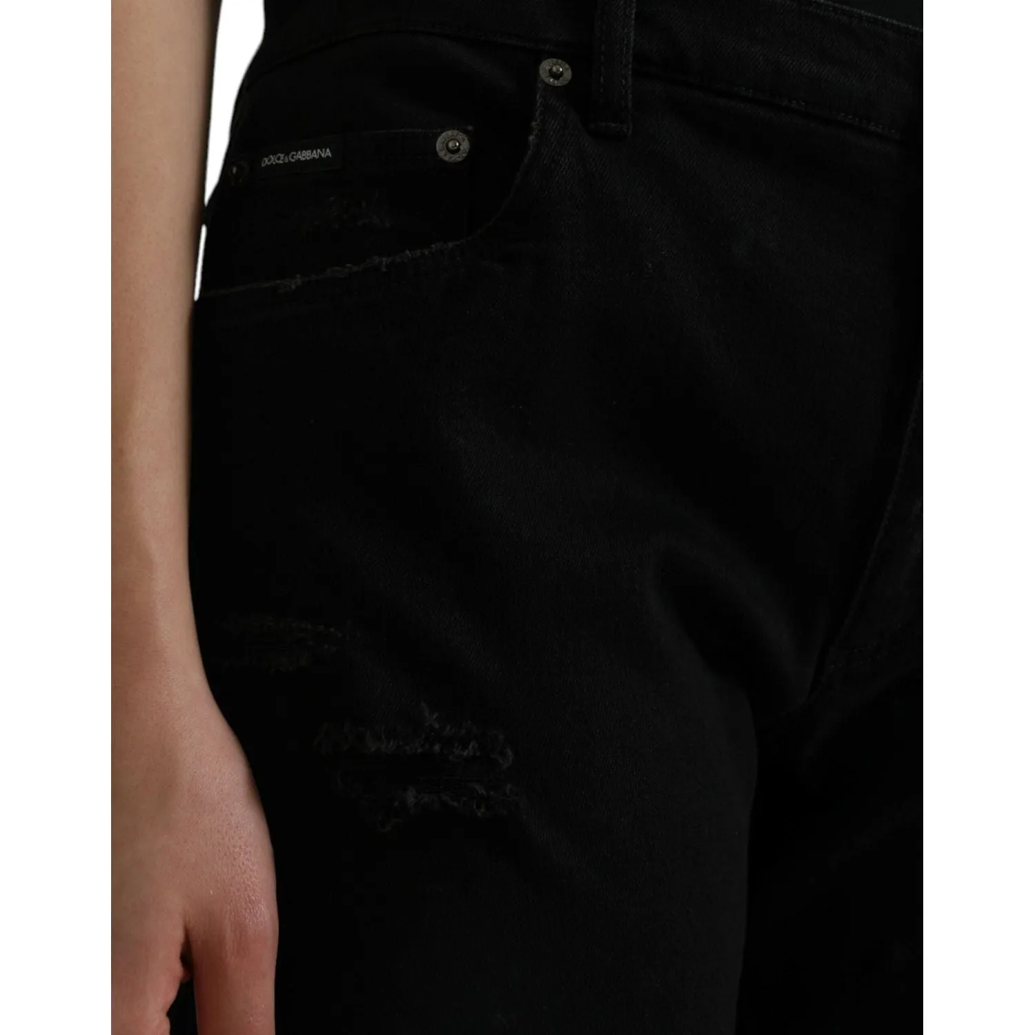 Dolce & Gabbana Elegant High Waist Black Stretch Jeans