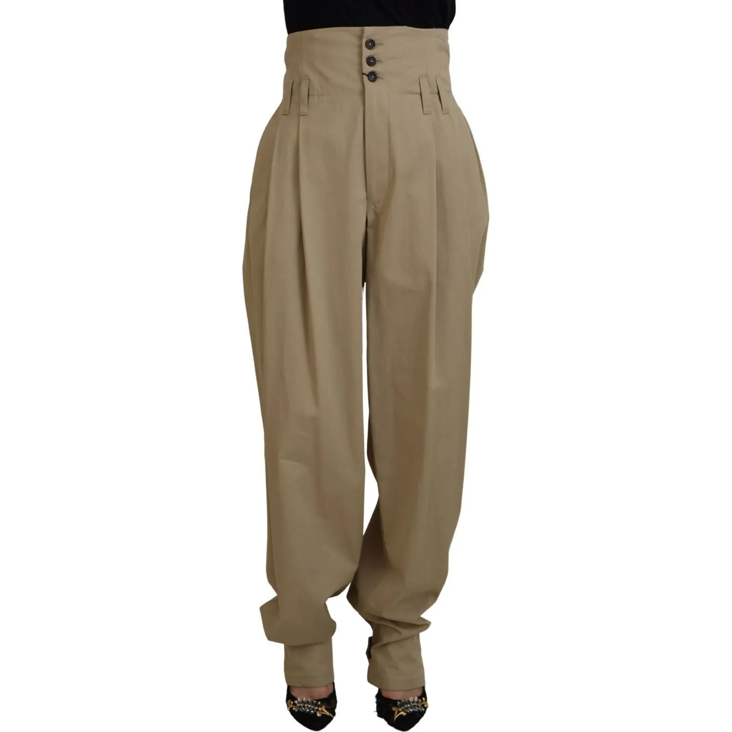 Dolce & Gabbana Elegant High Waist Tapered Trousers