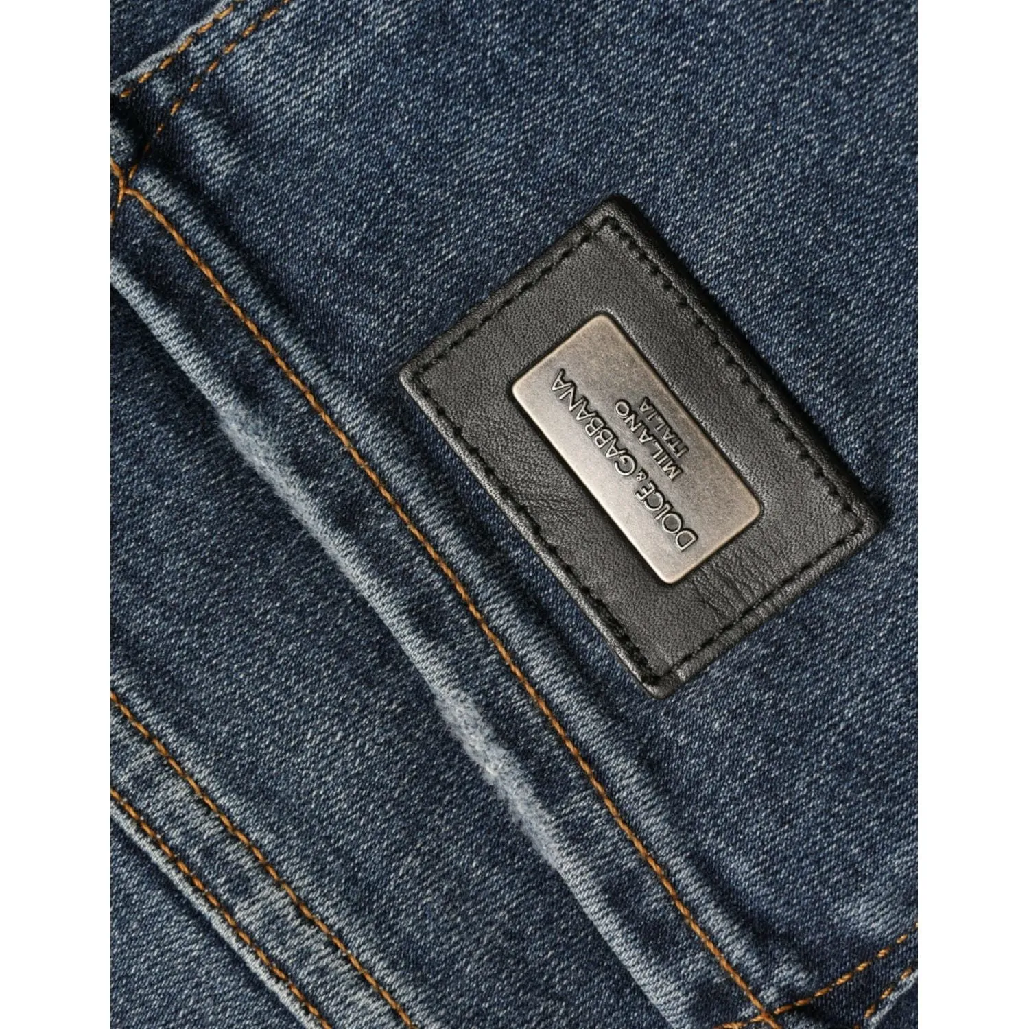 Dolce & Gabbana Elegant Mid Waist Stretch Jeans in Blue