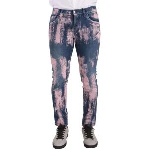 Dolce & Gabbana Elegant Skinny Slim Fit Denim Jeans in Tie Dye