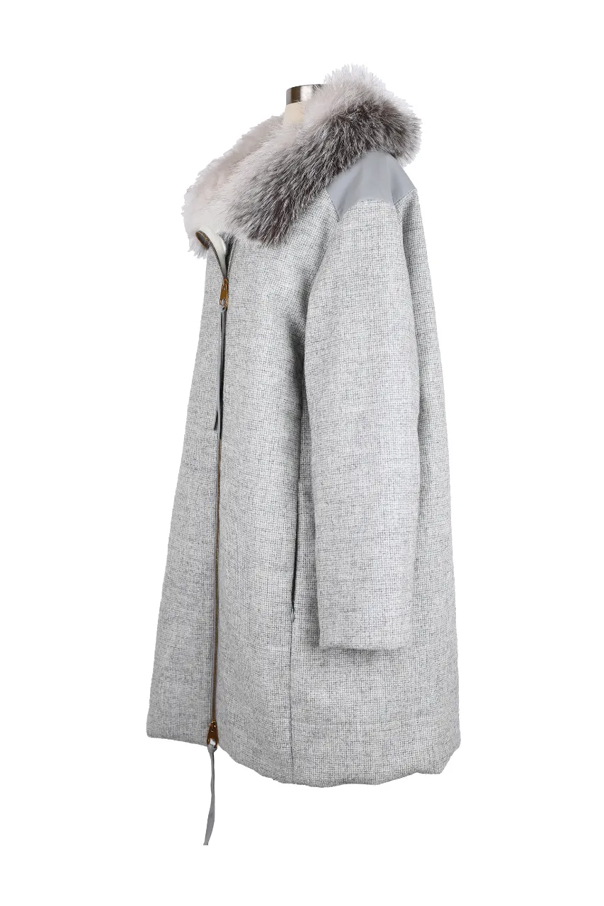 Dress Coat w/ Fur Collar