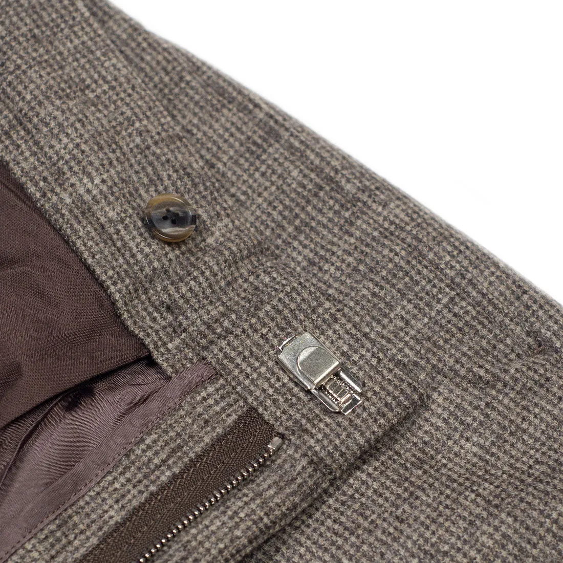 Easy pants in brown puppytooth wool flannel (separates)