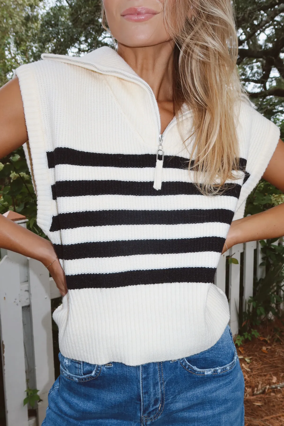 EVERETT STRIPE SWEATER TANK