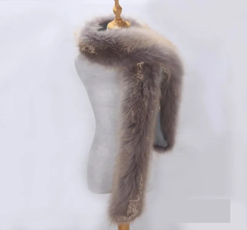 Faux Fox Fur Long  Formal Shoulder Wrap In Many Colors